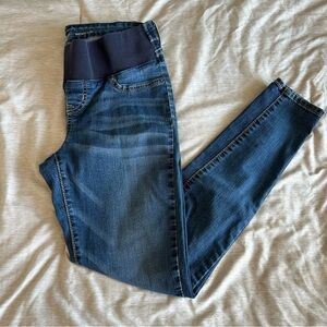 Signature by Levi Strauss Baby Bump Skinny Maternity Women's Dark Blue Jeggings